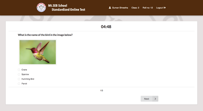 Mt.SEBS Standardized Online Test